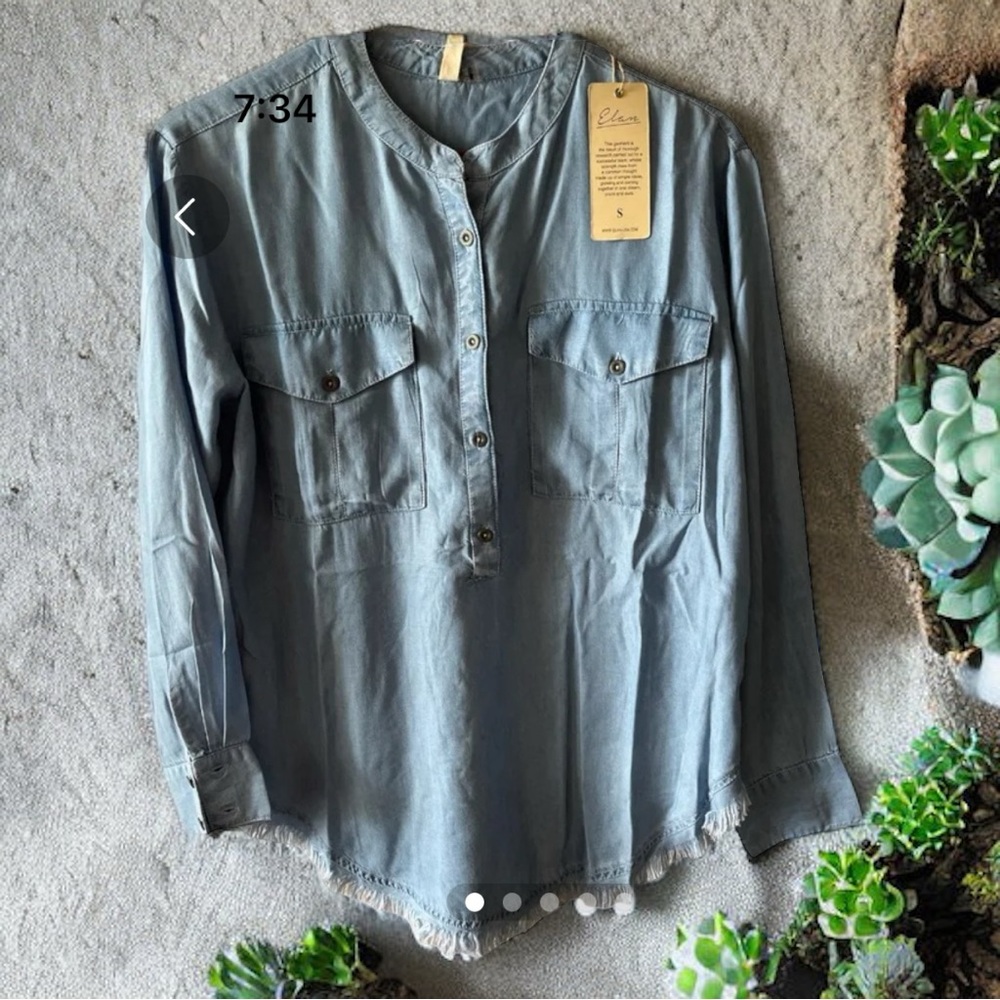 Elan NWT Popover High low Size Small Top